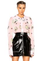 Kenzo Pompom Top In Pink,floral