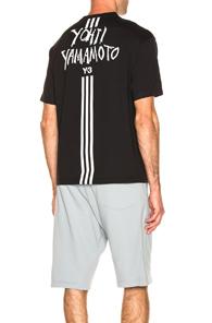 Y-3 Yohji Yamamoto Signature Graphic Tee In Black
