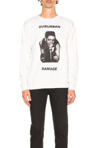 Enfants Riches Deprimes Suburban Damage Sweatshirt In White