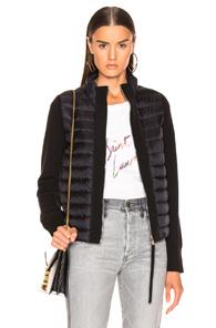 Moncler Zip Cardigan In Black
