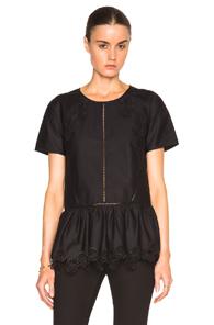 Thakoon Peplum Top In Black