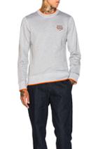 Kenzo Melange Molleton Sweater In Gray