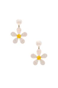 Rebecca De Ravenel Daisy Earrings In Floral,white