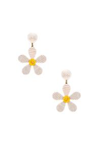 Rebecca De Ravenel Daisy Earrings In Floral,white