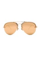 Linda Farrow Aviator Sunglasses In Metallics