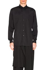 Yohji Yamamoto Button Down Shirt In Black