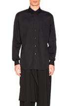 Yohji Yamamoto Button Down Shirt In Black