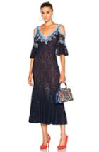 Peter Pilotto Lace Jacquard Knit Dress In Abstract,blue,pink