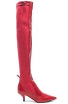 Fendi Rockoko Thigh High Boots In Red