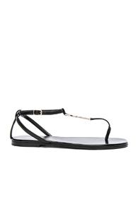 Saint Laurent Leather Nu Pieds Sandals In Black