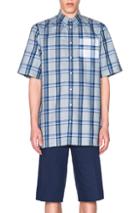 Givenchy Button Down Shirt In Blue,checkered & Plaid