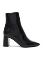 Saint Laurent Betty Leather Heeled Pin Ankle Boots In Black