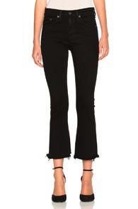 Rag & Bone/jean Crop Flare In Black