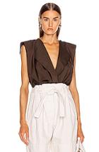 Lemaire Wrapover Top In Brown