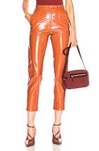 Zeynep Arcay Mom Patent Leather Pants In Orange