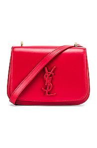 Saint Laurent Small Spontini Satchel In Red