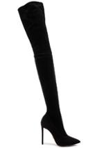 Oscar Tiye Lama Suede Thigh High Boots In Black