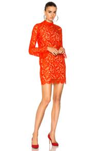 Stella Mccartney Cayla Lace Mini Dress In Red