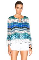 Diane Von Furstenberg Jayne Top In Blue,abstract