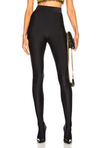 Versace Shiny Leggings In Black