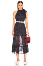 Rixo London Eleanor Dress In Blue,polka Dots
