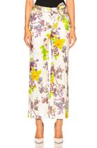 Etro Belted Printed Trousers In Floral,white