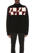 Calvin Klein 205w39nyc Chest Graphic Sweater In Black,red,white