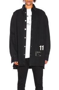 Raf Simons Denim Easy Fit Shirt In Black