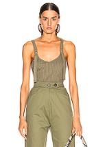 The Range Framed Rib Strap Tank In Green