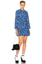 Kenzo Popcorn Dress In Blue,abstract