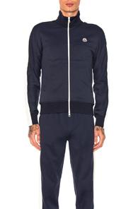 Moncler Zip Jacket In Blue,white