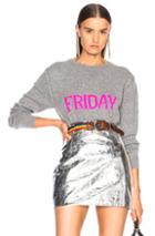 Alberta Ferretti Friday Crewneck Sweater In Gray