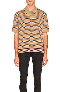 Burberry Merino Stripe Polo In Neutrals,stripes