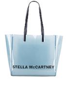 Stella Mccartney Small Monogram Clear Tote In Blue