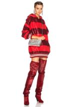 Ashish Sequin Rugby Oversized Sweatshirt Dress In Red,stripes