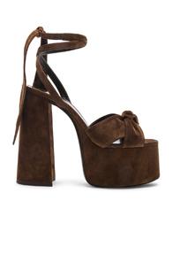 Saint Laurent Platform Sandals In Brown