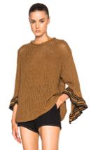 3.1 Phillip Lim Cascading Rib Cuff Sweater In Brown