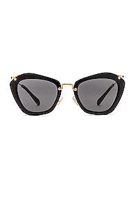 Miu Miu Cat Eye Sunglasses In Black