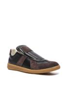 Maison Margiela Calfskin & Suede Replica Slip-ons In Black