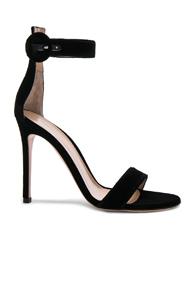 Gianvito Rossi Velvet Portofino Heels In Black