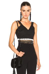Jonathan Simkhai Mechanical Macrame Top In Black