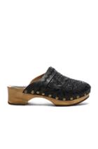Ulla Johnson Embroidered Leather Nerimah Clogs In Black,floral