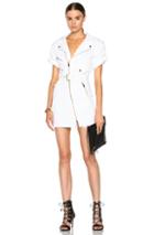 Alexandre Vauthier Cotton Moto Dress In White