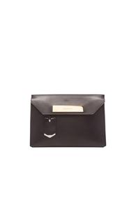 Balenciaga Cable Flap Clutch In Black