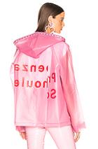 Proenza Schouler Pswl Hooded Raincoat In Pink