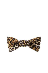 Jennifer Behr Bengal Bow Barrette In Animal Print,neutral