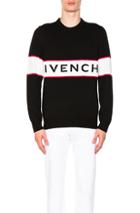 Givenchy Logo Knit Sweater In Black