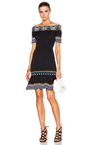 Peter Pilotto Day Knit Off Shoulder Dress In Black