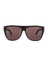 Saint Laurent Stud Sunglasses In Black