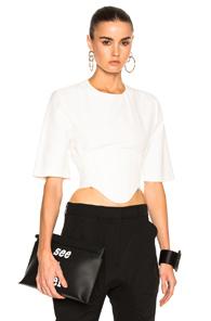 Stella Mccartney Compact Cotton Corset Top In White